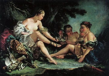 Desnudo Painting - Dianas El regreso de la caza Francois Boucher desnudo
